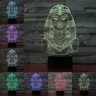 Светодиодная лампа фараона в египетском стиле, многоцветная креативная настосветильник лампа с сенсорным управлением и функцией смены 7 цветов для домашнего декора