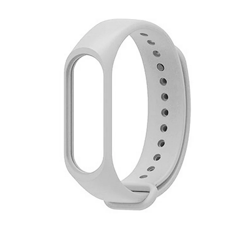 Браслет из нержавеющей стали ремешок для Mi Band 3 браслет высокого качества силиконовые браслеты на запястье Mi Band 3 ремешок умные аксессуары - Цвет: Белый