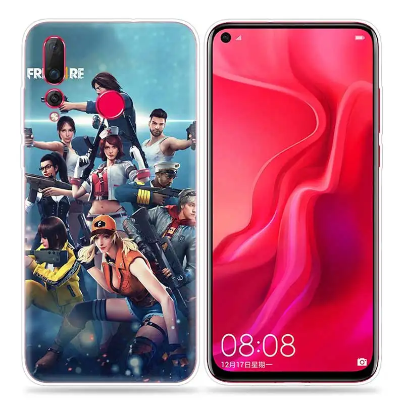 Free Fire Cartoon Ultra-thin Case for Huawei Honor 20 10 8S 8A 8C 8X Play 20i V20 Lite Pro Y9 Y7 Y6 Y5 Cover Fundas - Цвет: 02