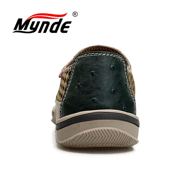 MYNDE 2018 Slip On Air Mesh Mens Shoes New Arrival Spring Summer Men Leather Casual Outdoor Walking Male Rubber Loafers | Обувь