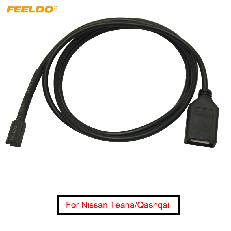 FEELDO автомобильный оригинальный 4-контактный разъем к USB-адаптеру для Nissan Teana Qashqai CD