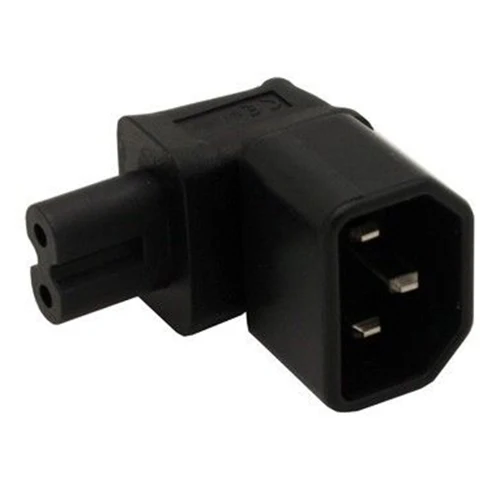 AAAE Top IEC 320 C14 to C7 Right angle Power Adapter Black | Электроника
