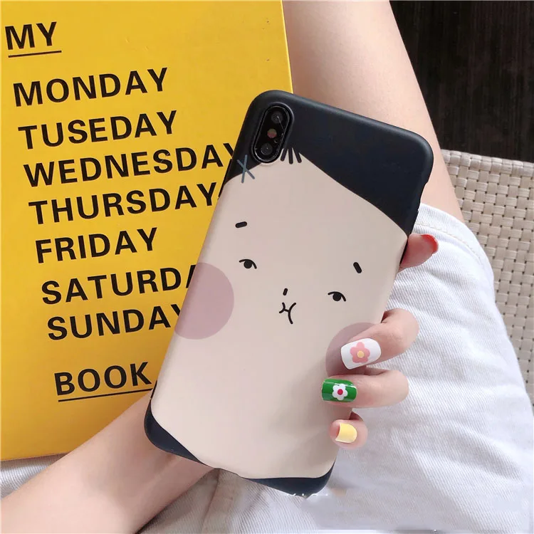 Doodle mouth girl GlamPhone чехол с большим лицом, парный чехол для телефона для iPhone X XS Max XR, мягкий силиконовый чехол для iPhone 7, 8, 6, 6s Plus, чехол - Цвет: Doodle mouth girl