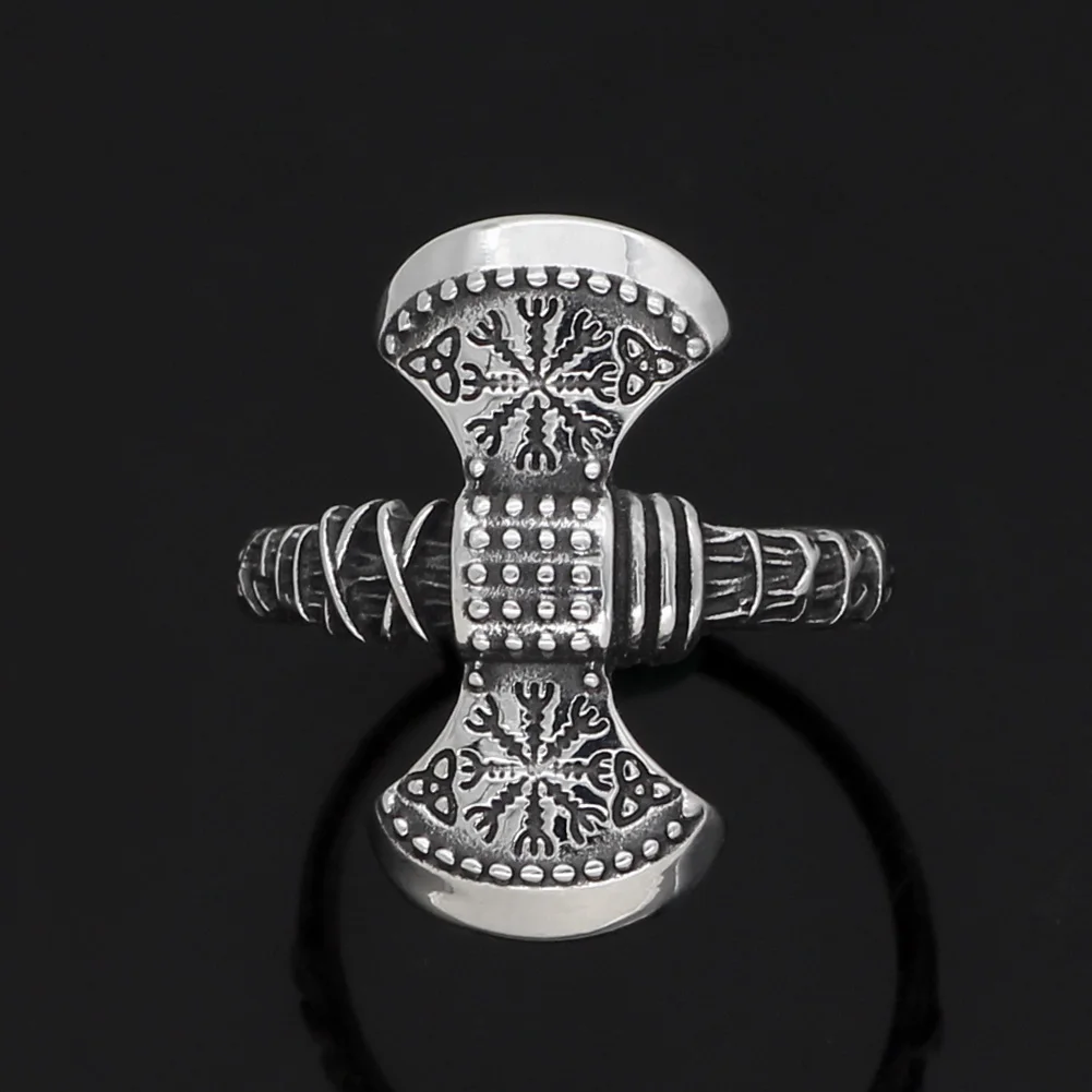 Nrodic viking Vegvisir компас топор символ Одина кольцо из нержавеющей стали|Кольца| |
