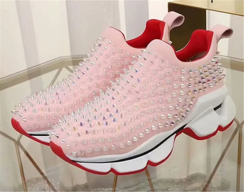 GCYFWJ Rivet Sneakers Woman Red Sneakers Spring Autumn Flats Non-slip Breathable Casuals Couple Shoes Zapatillas Rojas Mujer