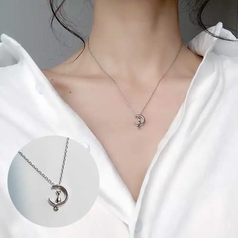 Summer Sexy Necklaces for Women Girl Cheap Multilayer Wild Jewelry Moon Star Pendants Silver Color Choker Cross Girlfriend Gift | Украшения