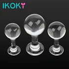 Анальная пробка IKOKY из хрустального стекла, анальная пробка массаж вагины простаты, анальная пробка интимные игрушки для женщин, товары для взрослых