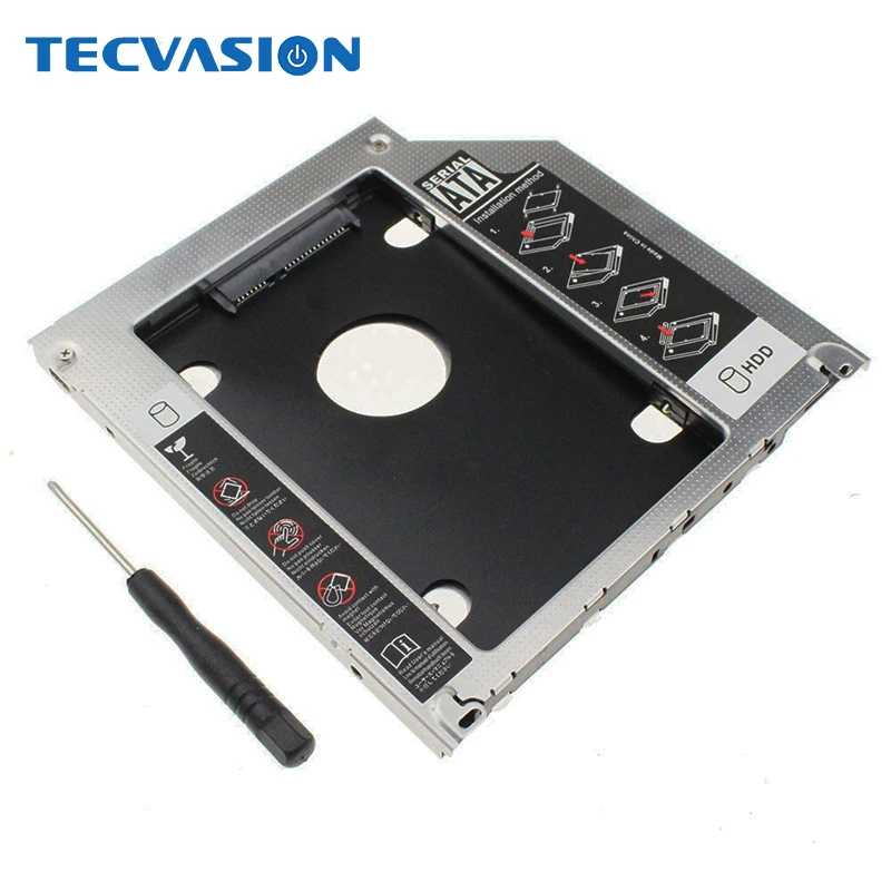 Алюминиевый металлический 2nd HDD Caddy 9,5 мм SATA 3,0 SSD чехол для CD-и dvd-дисков корпус caddy для Macbook Mac Pro 1" 15" 1" Оптический отсек