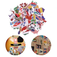 50x national flags stickers toys countries map sticker diy scrapbooking suitcase
