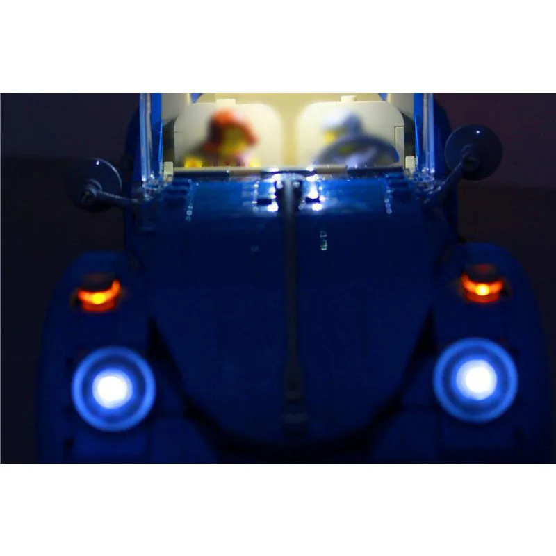 Technic 10252 Совместимость с 21003 Creator series Volkswagen Beetle Blocks светодиодный комплект