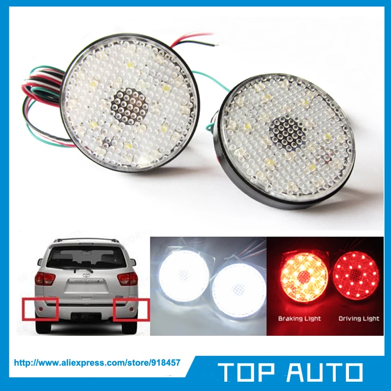 LY001 3 прозрачные линзы 21 SMD светодиодные бамперные отражатели для 2008 года Toyota