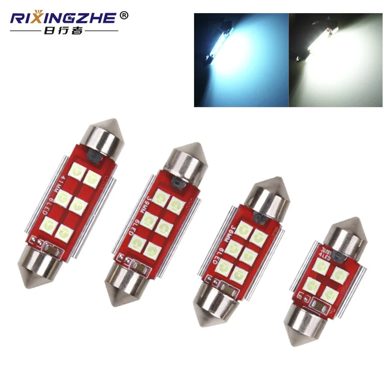 4 шт. C5W Canbus 31 мм 36 39 41 C10W 3030 6LED SMD Автомобильный светодиодный фестон лампы для