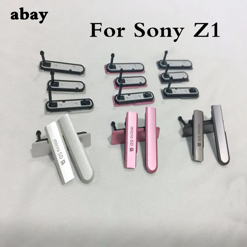 OEM USB зарядный порт пылезащитный Разъем + Micro SD слот для sim карты Sony Xperia Z1 L39H C6902