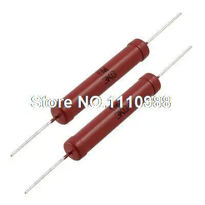 

2 Pcs 5W 3K Ohm Glass Glaze Film High Voltage Resistor 2% Tolerance