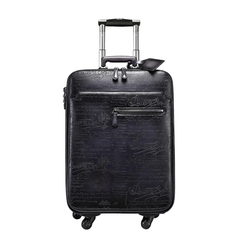 Кожаный чехол на колесиках DIMY мужской деловой чемоданчик женский кожаный