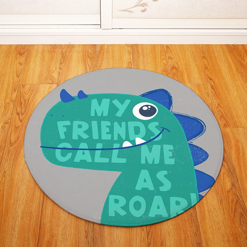 Круглые ковры для гостиной с мультяшным принтом спальни стульев туалетных ванн