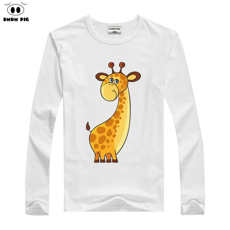 61White DMDM PIG Winter Boys T-Shirt Baby Girls Clothes Cartoon Cat Long Sleeve T Shirts For Children TShirts Avengers 2 3 4 Years - Цвет: 61White