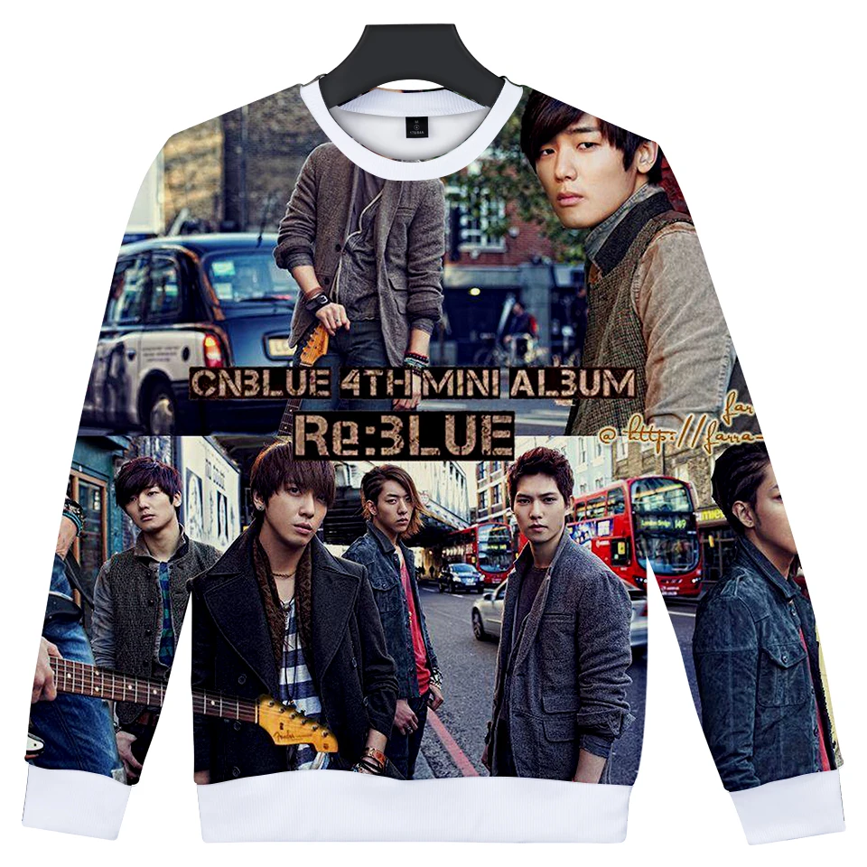 LUCKYFRIDAYF 2018 CNBlue Kpop популярная теплая толстовка без шапочки с 3D принтом для женщин и
