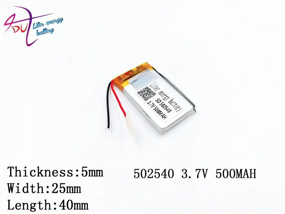 Литий полимерный литий аккумулятор 3 7 В 500 мАч 052540 502540 для Mp3 Mp4 Mp5 Gps edio игр