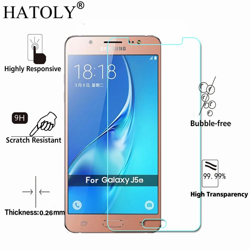 2PCS Tempered Glass sFor phone glass Samsung Galaxy J5 2016 Ultra-thin Screen Protector j510f Film for | Мобильные телефоны и