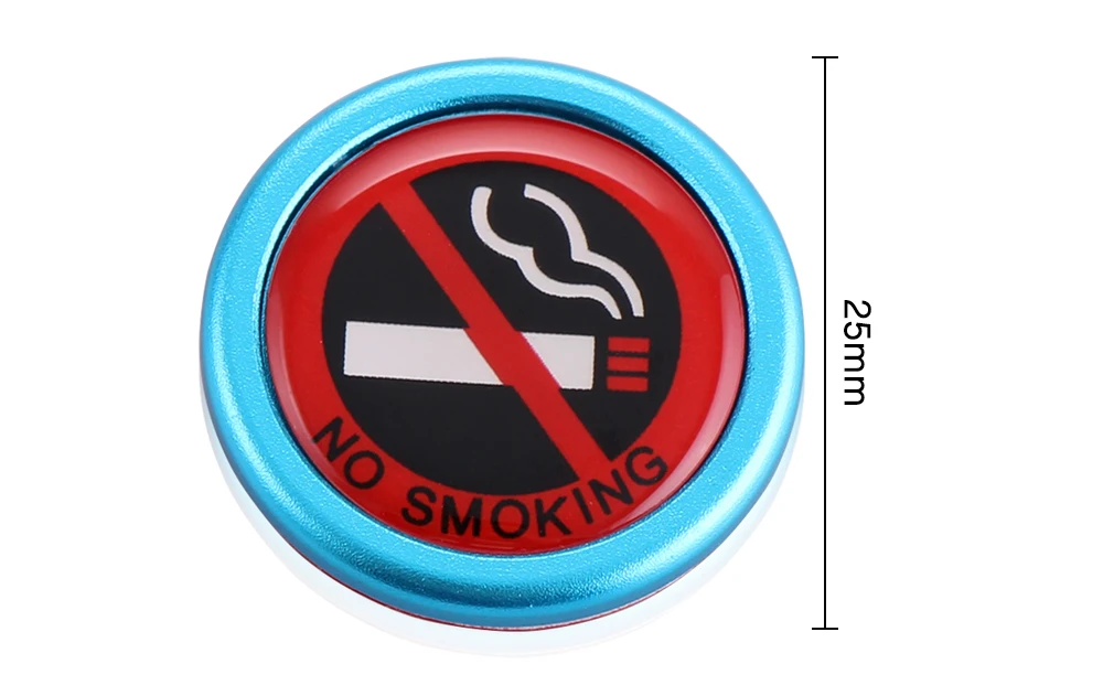 Автомобильная наклейка из алюминиевого сплава без курения предупреждающая