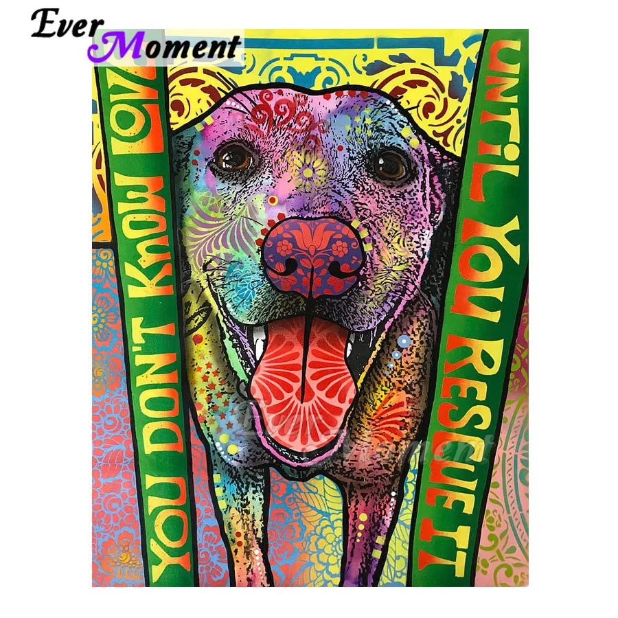 Когда нибудь момент алмазов картина полная квадратная дрель Красочные собака