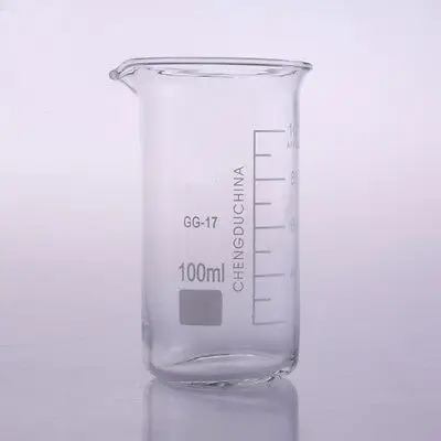 100 мл высокий формы стакан из боросиликатного стекла для химической лаборатории