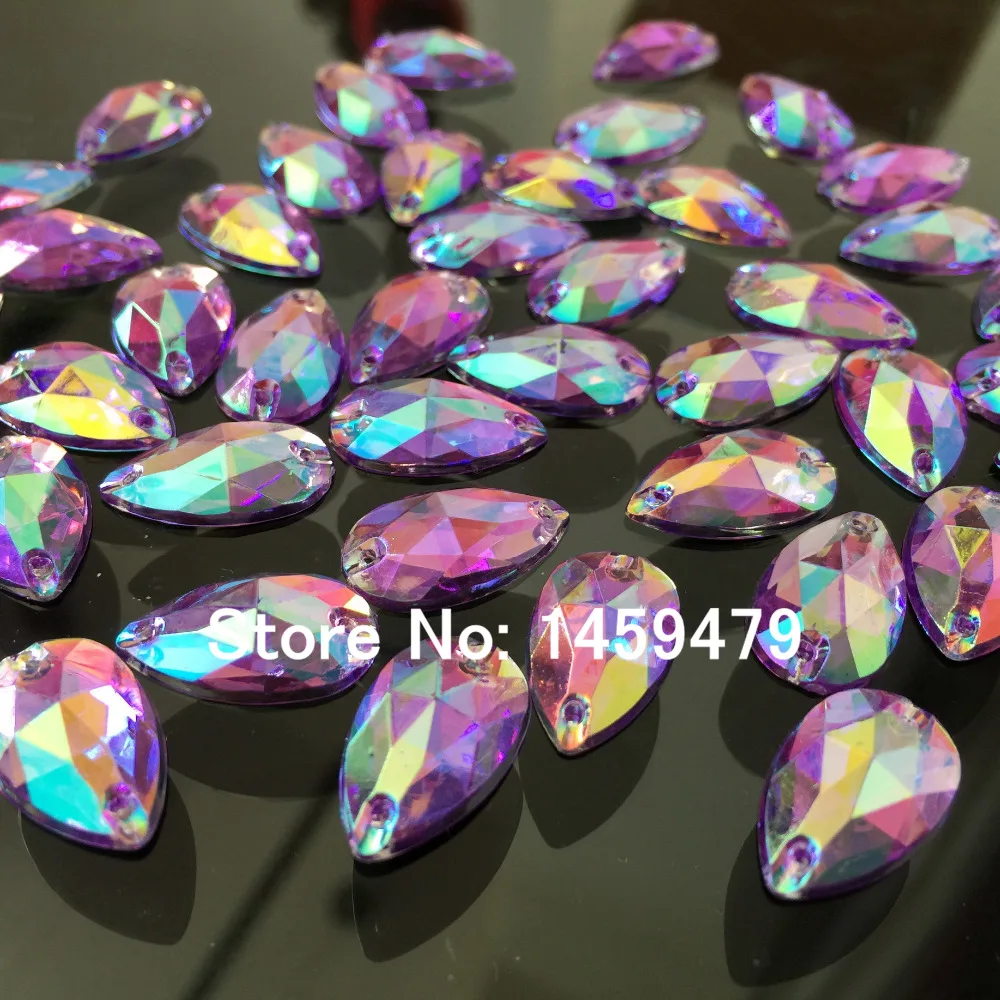 Оптовая продажа DIY аксессуары для одежды Стразы 40pcs18x11mm КАПЛЕВИДНАЯ акриловая