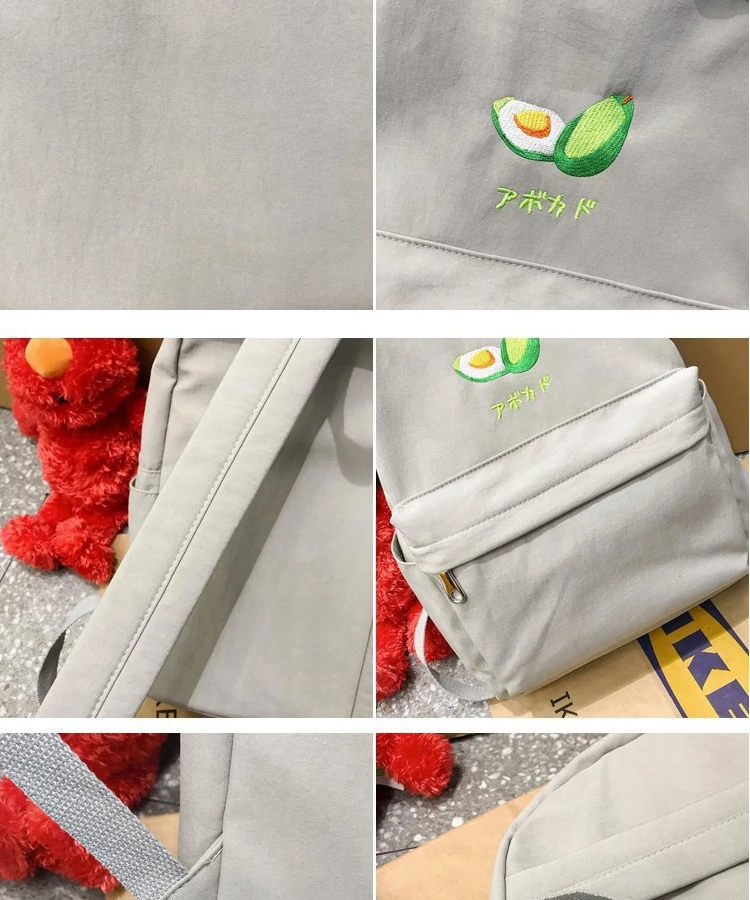Модный рюкзак с фруктовым узором, Женский нейлоновый рюкзак Mochilas, женская школьная сумка для девочек-подростков, рюкзак на плечо, рюкзак