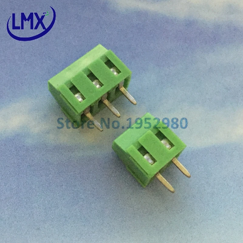 50 шт. 3 81 мм Pitch PCB Пружинные клеммные блоки разъем 2P 3P KF128 прямой штырьковый медный