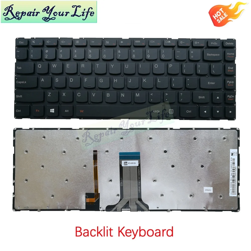 

Новая клавиатура S41-70 US с подсветкой для ноутбука Lenovo S41-35, S41-75, U41-70, U31-70, 100S-14IBR, 500-14IBD, 100-14IBR, SN20G63049