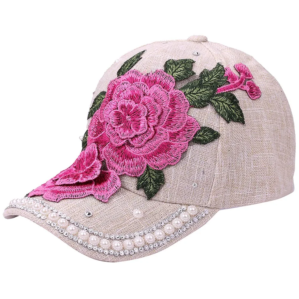 Новый Для женщин мужчин регулируемого размера с цветком со стразами деним