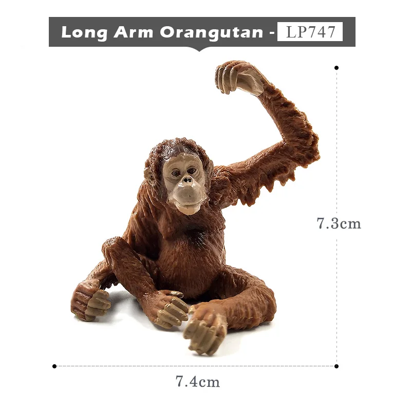 Long Arm Orangutan Ленивец орангутанг шимпанзе Гиббон обезьяна фигурка животного домашний декор миниатюрное украшение для сада в виде Феи аксессуары статуя - Цвет: Long Arm Orangutan