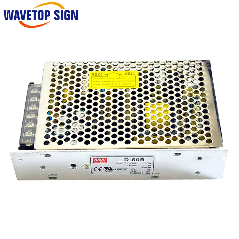Meanwell источник питания 5 В 3A D 60B вход 115 230 50 60 Гц Выход в 24 1.8A для лазерного