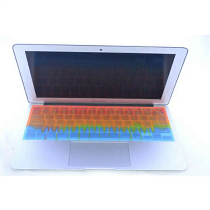 

Psychedelic Rainbow Silicone Laptop Keyboard Skin Protector Cover Film Guard for Apple Macbook Pro Air Retina 13 15 17 (15pcs)