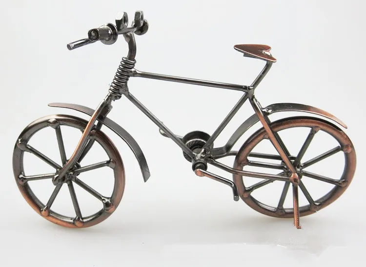 

Винтажная модель велосипеда, 1 шт., креативная, ручная работа, ностальгическая металлическая модель велосипеда, подарок, декоративная железная модель велосипеда MB 003
