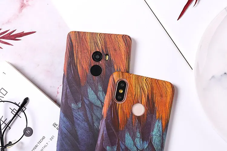 Птица желто-синий перо твердая оболочка чехол крышка для XIAOMI MI9 MI9SE MI8 MI8SE MI8LITE MIX3 MIX2S MI6 A2