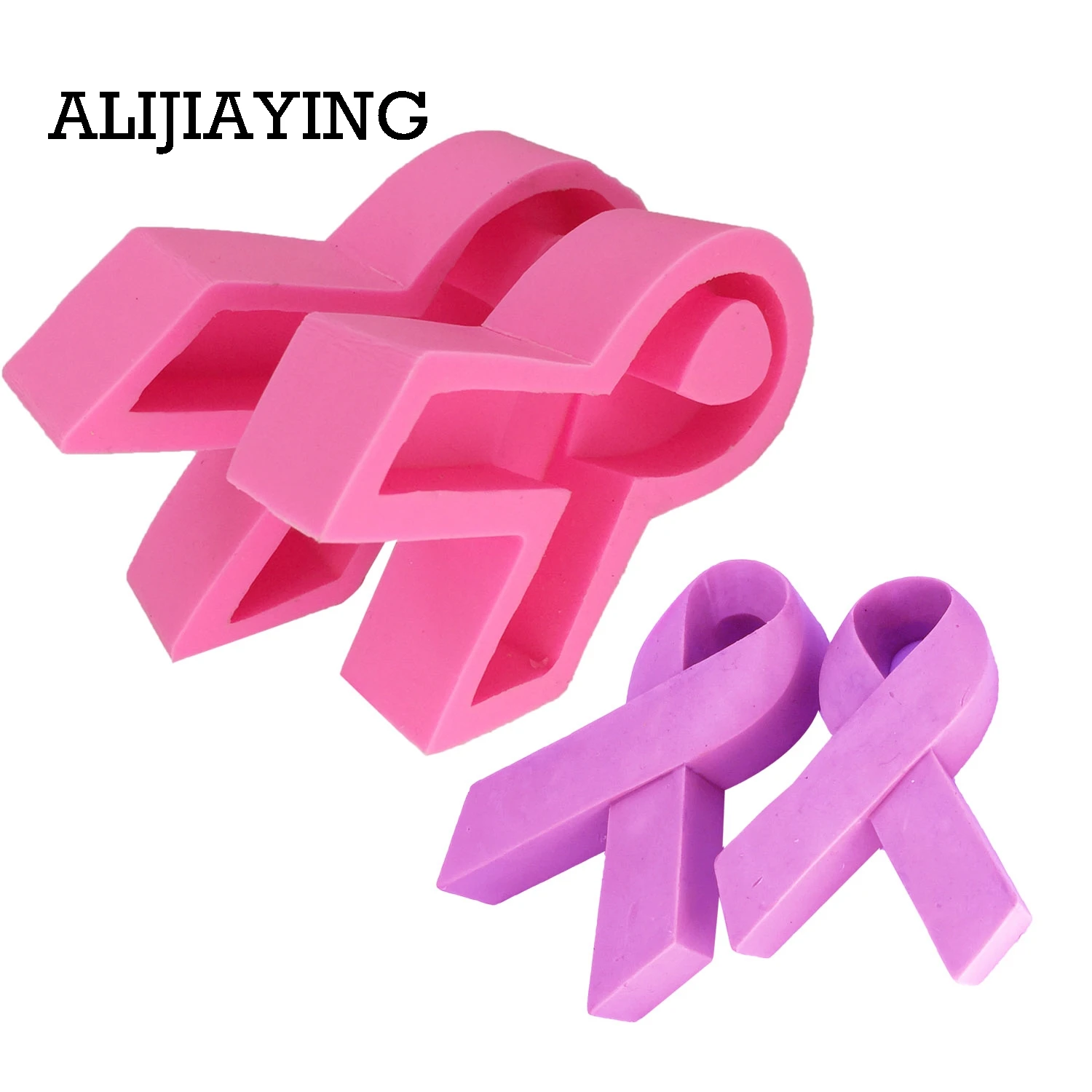 

M1486 1Pcs The awareness ribbons Silicone Molds Fondant Cake Decorating Tools Cake Border Gumpaste Chocolate Moulds