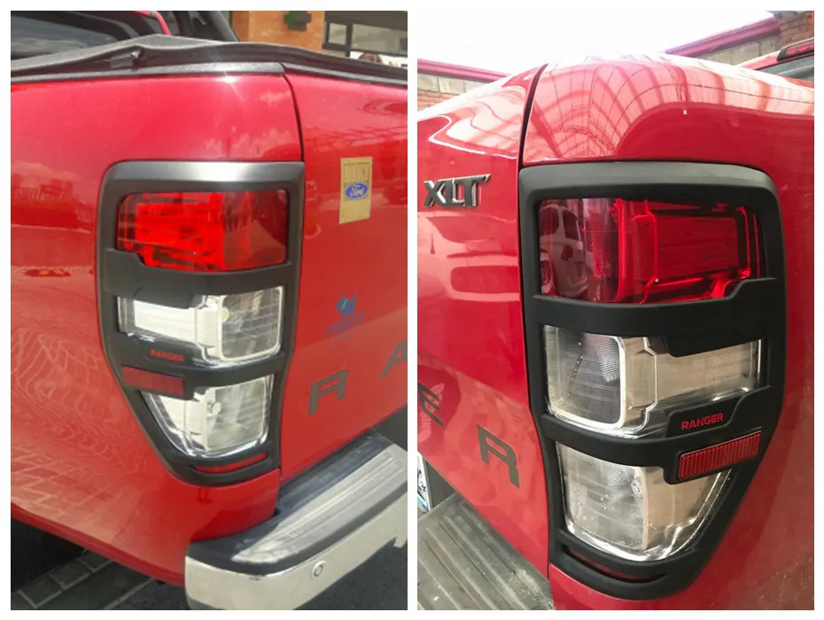 Аксессуары для FORD RANGER 2012- T6 T7 T8 Wildtrak Raptor задний фонарь черный матовый внешний задний каркасы фонарей аксессуар