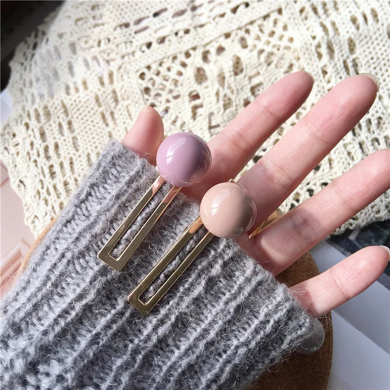 Модные заколки для волос яркие цвета аксессуары женщин акриловые корейский