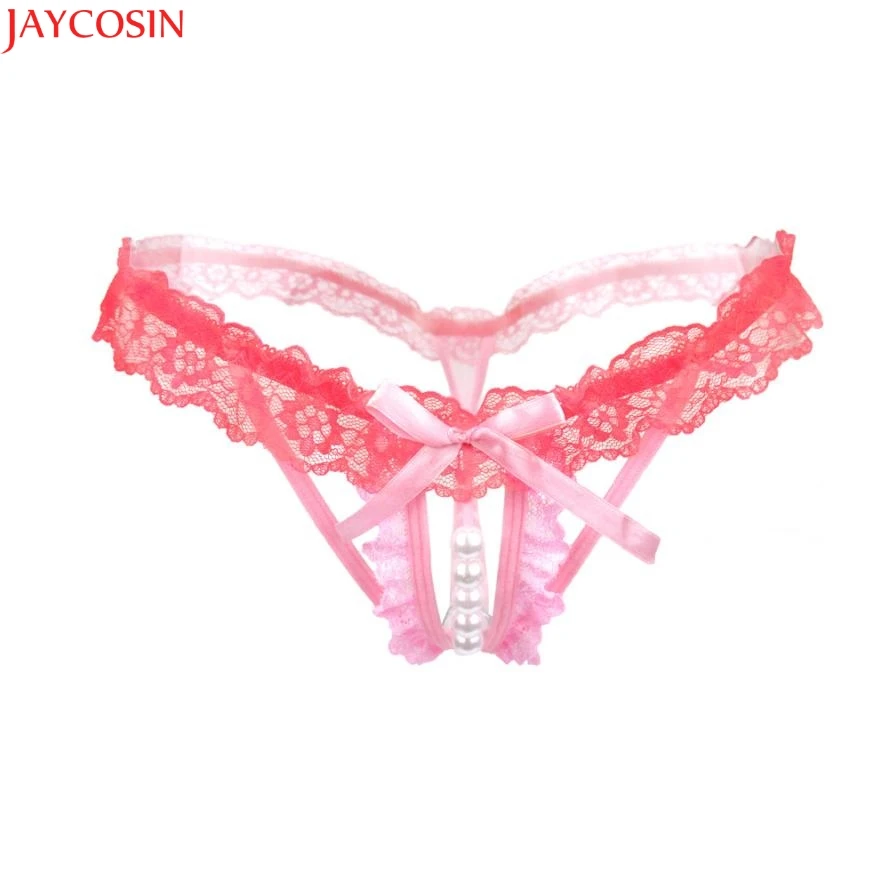 Jaycosin полые жемчужины женские кружевные сексуальные стринги трусики нижнее белье