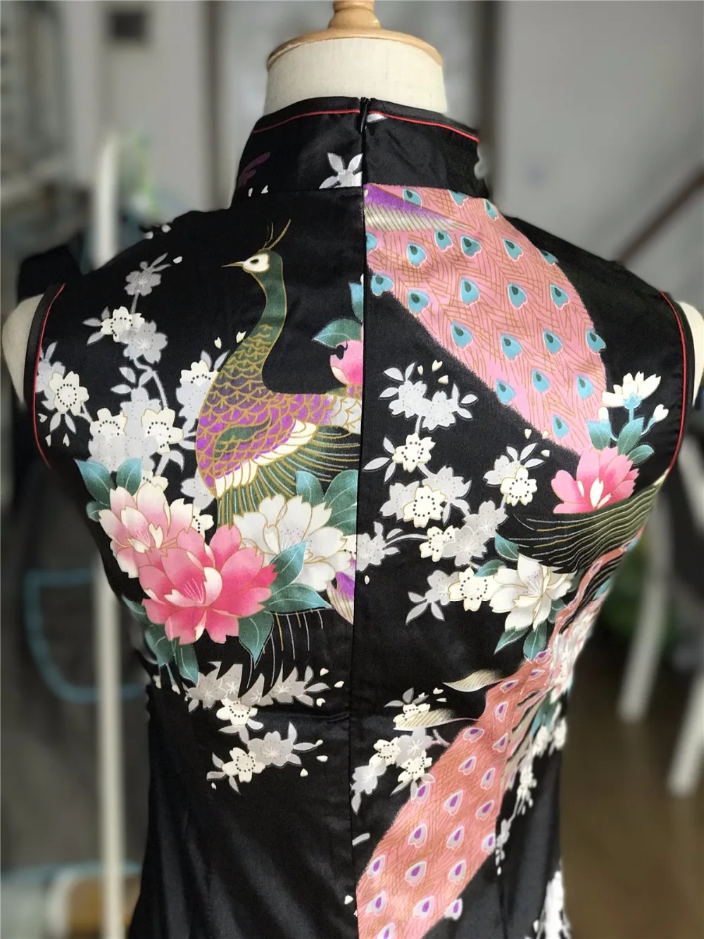 Китайское традиционное платье cheongsam китайское из искусственного шелка Qipao 4 цвета