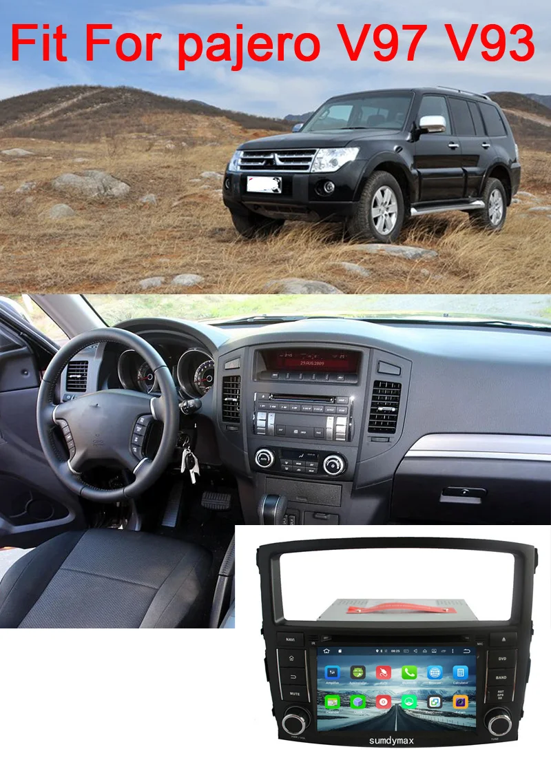 2G Оперативная память 1024*600 4 ядра Android 8 1 автомобильный DVD подгонка GPS для MITSUBISHI PAJERO