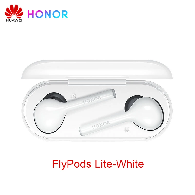 FlyPods Lite-White Huawei Honor Flypods Pro Lite Беспроводные Наушники Hi-Fi беспроводное аудио водонепроницаемое IP54 управление беспроводным зарядным устройством Bluetooth 5,0 - Цвет: FlyPods Lite-White