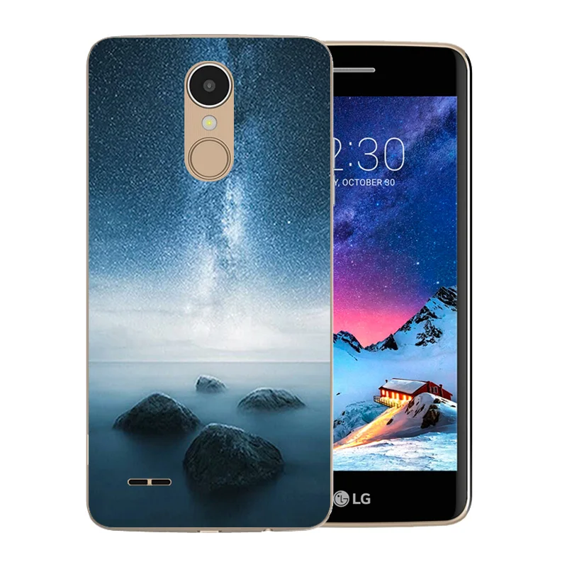 Чехол для LG K8 2017 мягкая силиконовая ТПУ Резиновая задняя крышка с узором ночного