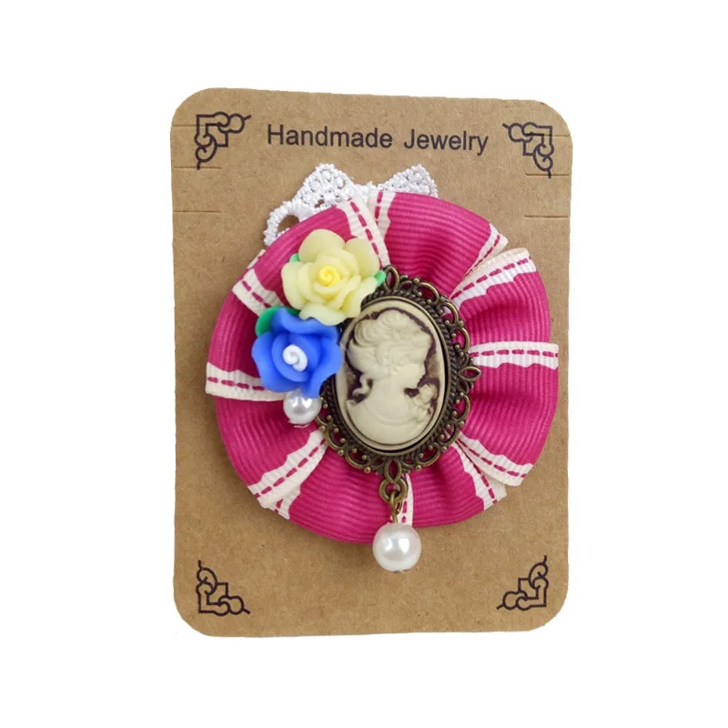 YiYaoFa Handmade Gothic Party Jewelry Flower Original Design Pin Antique Lace Brooch Buckle Vintage Women Accessories YBR-18 | Украшения и
