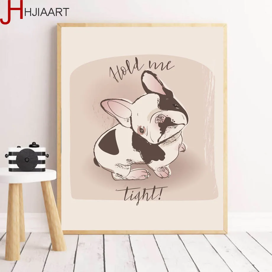 Dog Posters And Prints Wall Art Canvas Painting Nordic Poster Pictures Animal Pop Style Kids Decoration | Дом и сад