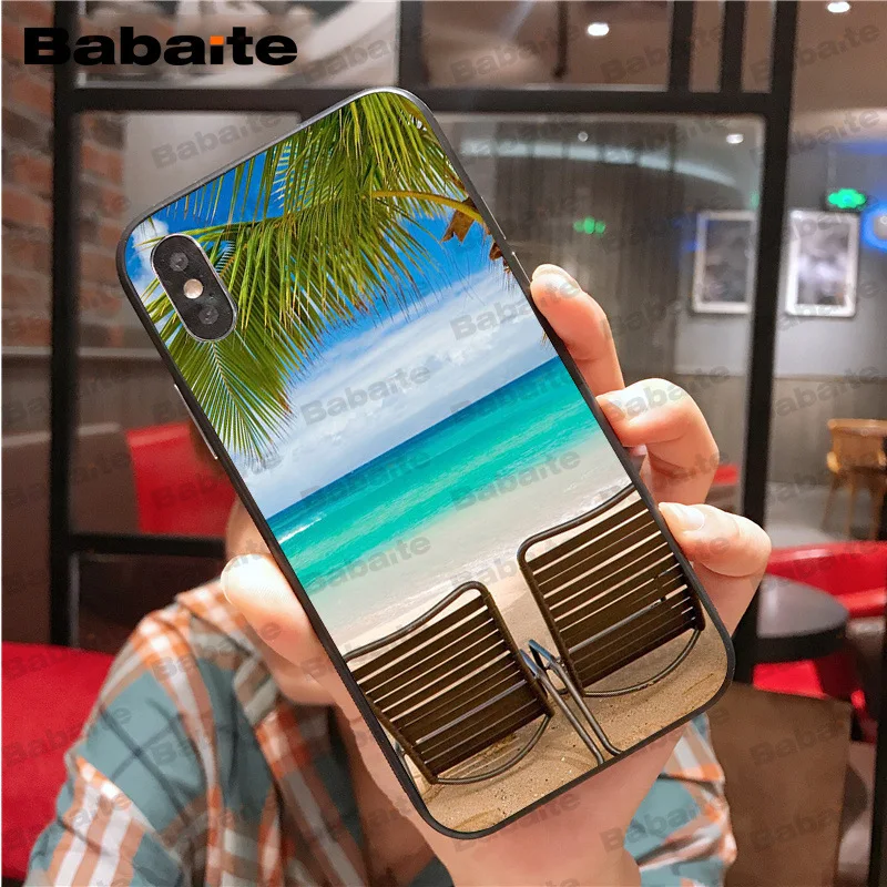 Чехол-накладка для iphone 11pro max черный с изображением морских звезд пейзажа X XS MAX 8