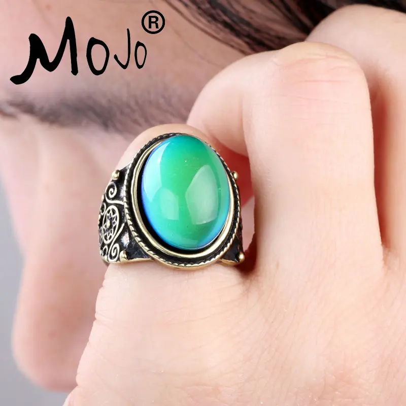 Винтажное богемное ретро кольцо Mojo с изменением цвета|mood ring|color changing mood ringrings for women