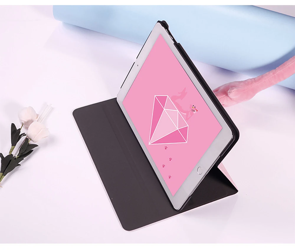 Умный чехол для iPad Air 2 умный из искусственной кожи с розовой пантерой в стиле